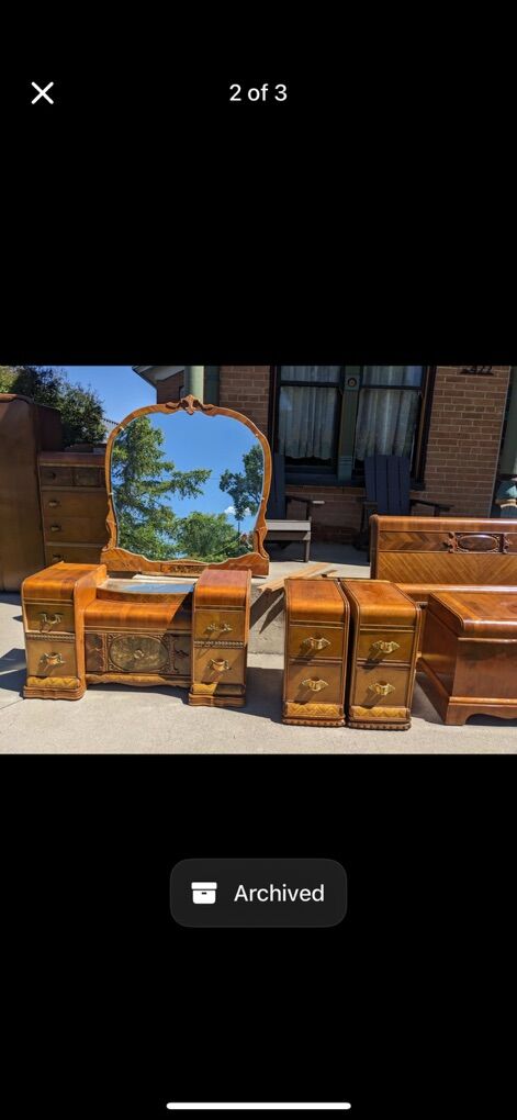Antique Furniture Waterfall Set