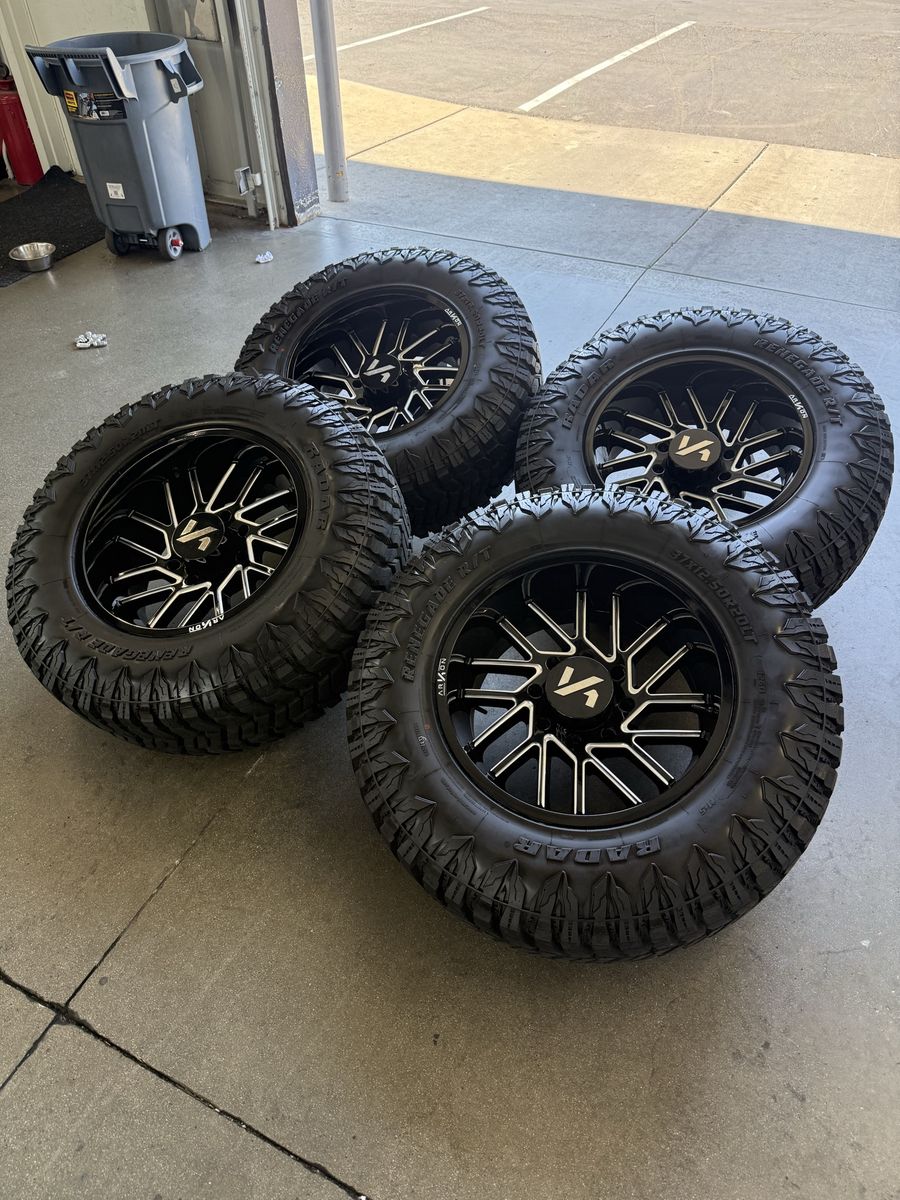 BRAND NEW 20x10 Arkon wheels/ 37x12.50r20 patriot tires 