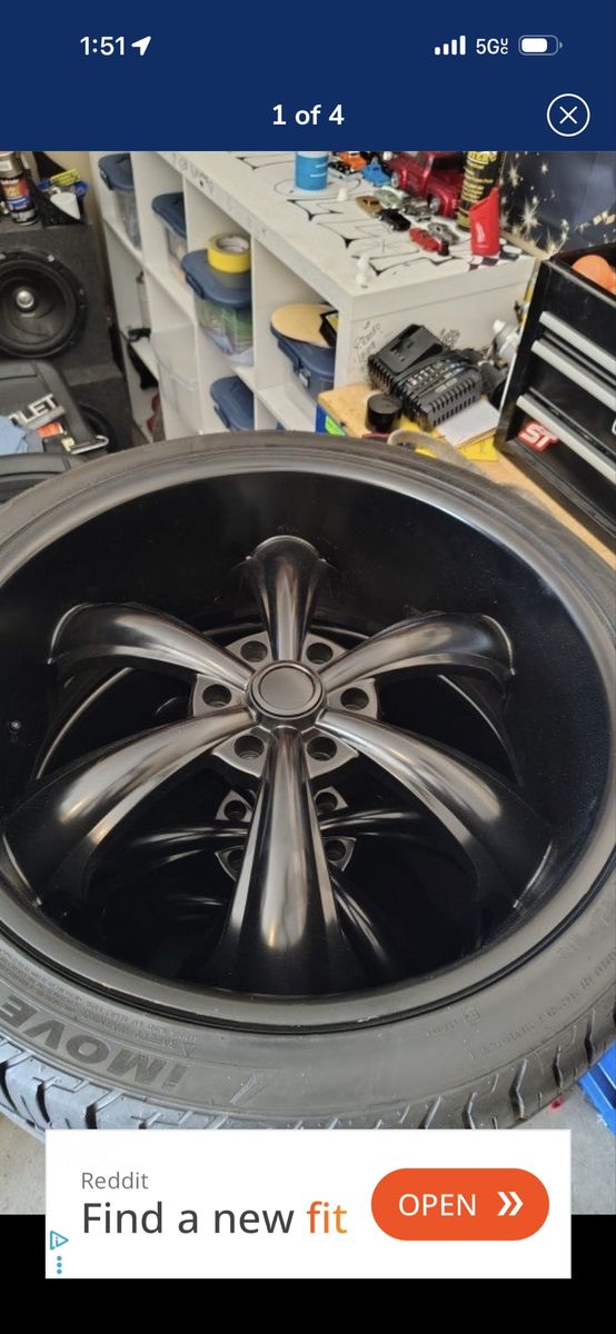 Black 24” wheels and tires 6lug 