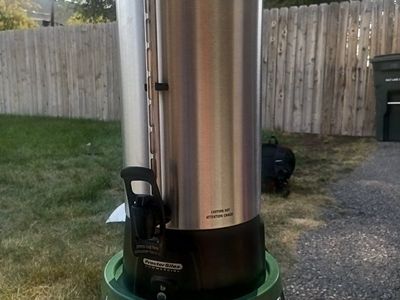 Proctor Silex Commercial Grade 100-Cup Coffee Urn, Large Capacity, Black & Stainless Steel