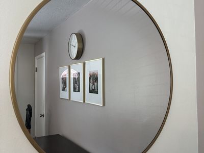 Gold Metal Round Mirror