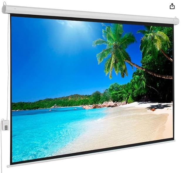 100" Motorized projection screen