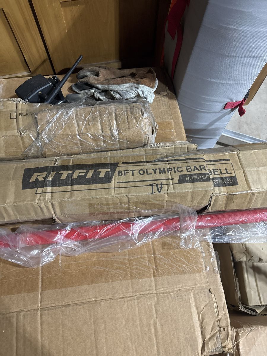 RitFit 6ft Olympic Barbell - Red Shaft