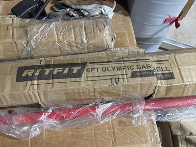 RitFit 6ft Olympic Barbell - Red Shaft