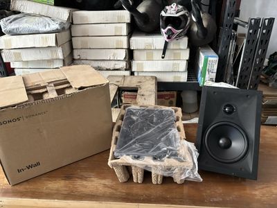 Four Sonos by Sonance In-Wall Speaker Pair - New in Box (Black)