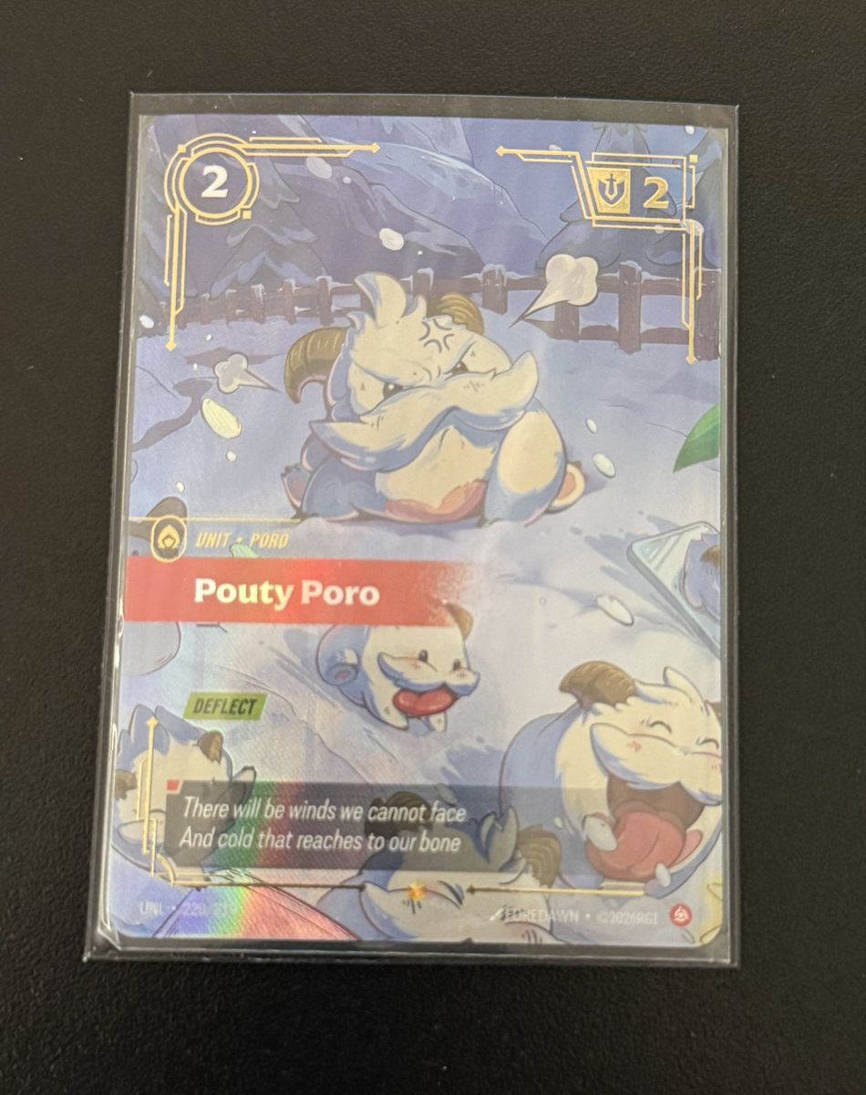 Riftbound: Pouty Poro Foil Overnumbered #220/219