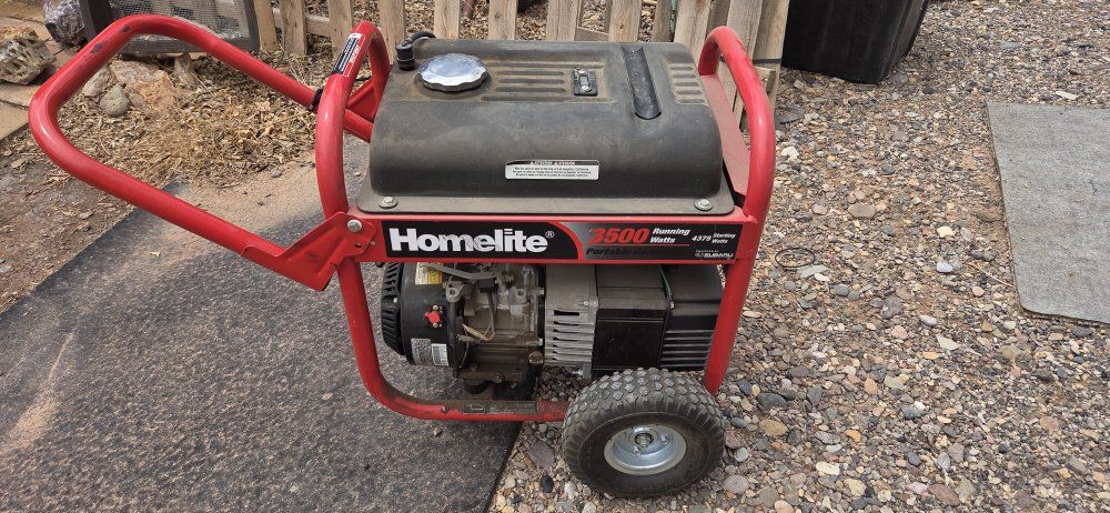 Homelite 3500 Running Watts Portable Generator with Subaru Engine