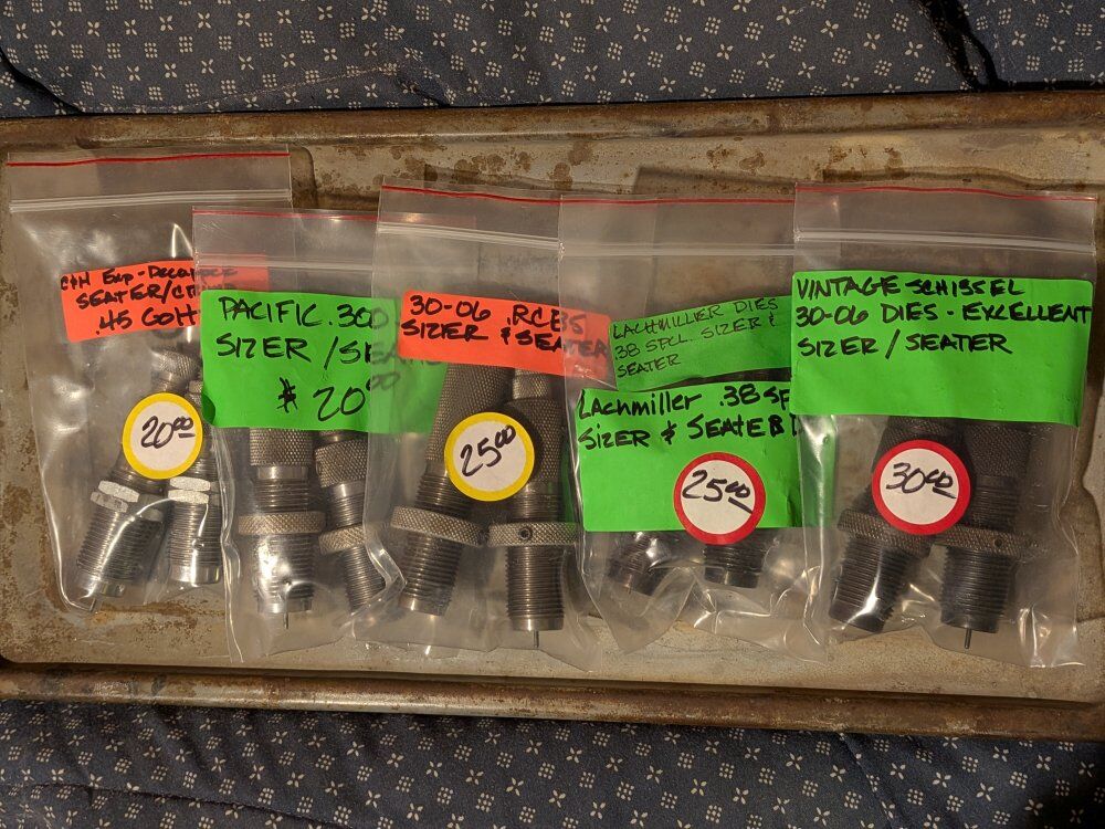 Various reloading dies