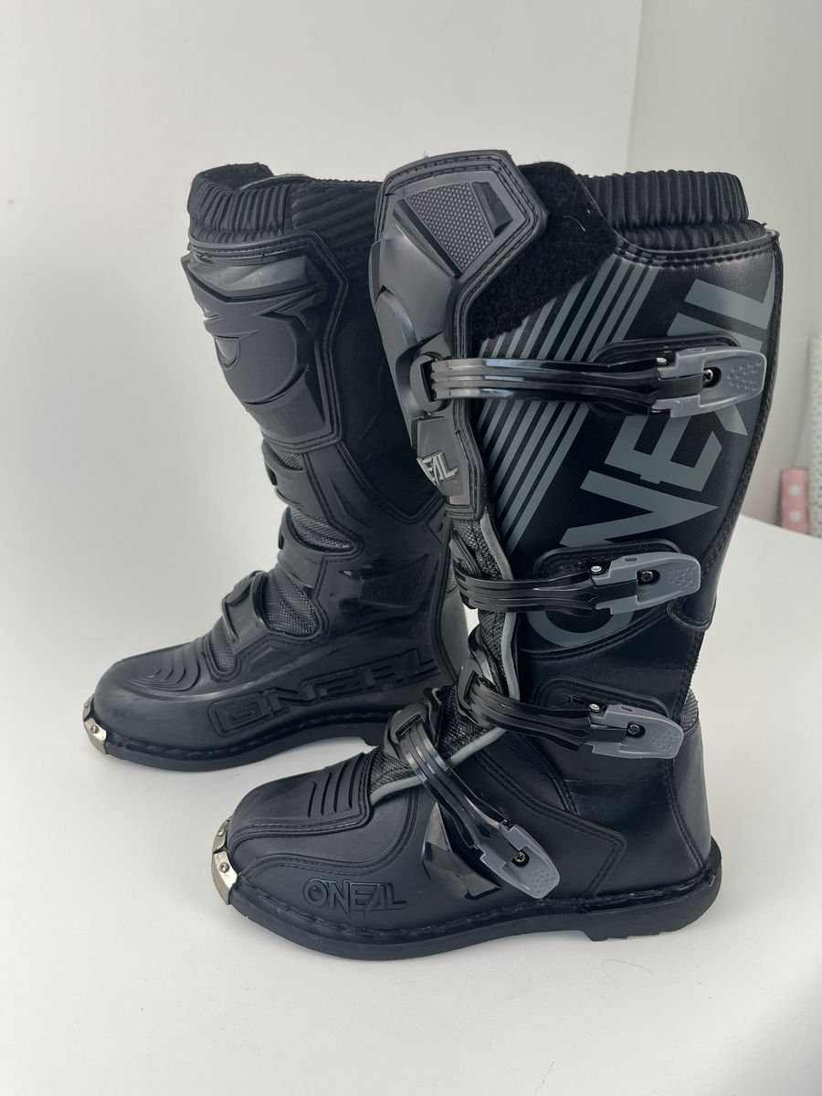 O'Neal Element MX Motocross Boots Size 7 Black 4-Buckle