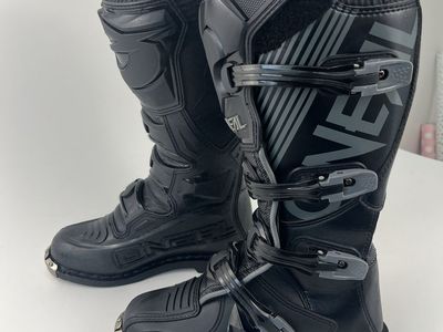 O'Neal Element MX Motocross Boots Size 7 Black 4-Buckle