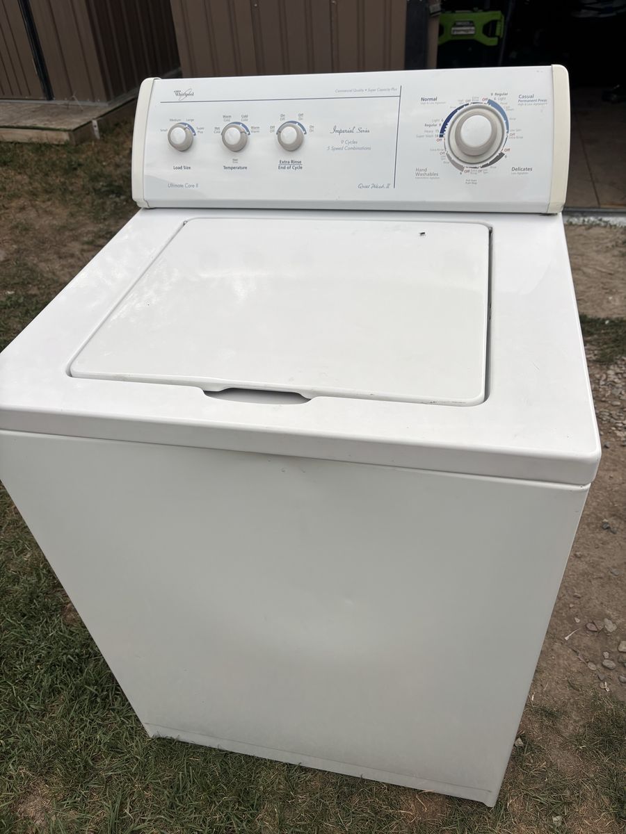 Whirlpool super capacity washer 