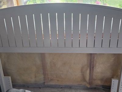 White Wood Queen Headboard