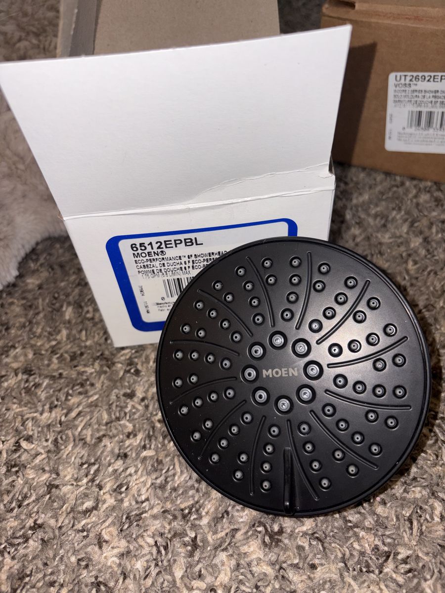 New! Moen Matte Black Shower Head