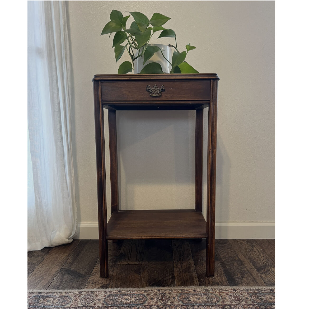 Tall Vintage Antique Side Table