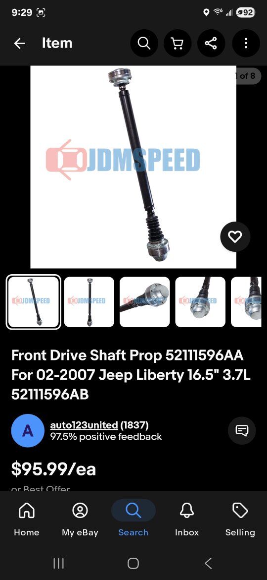 02-07 Jeep liberty/ Ram 1500 front drive shaft