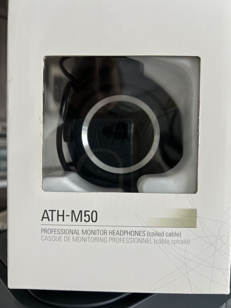 Audio-Technica ATH-M50 Professional Monitor Headphones (Coiled Cable)