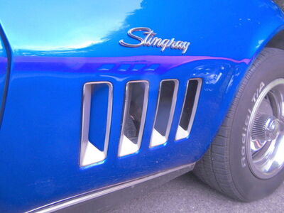 1969 New NOS/GM Corvette Front Fender CHROME Louver ( 1 Only ) Right/Passenger Side