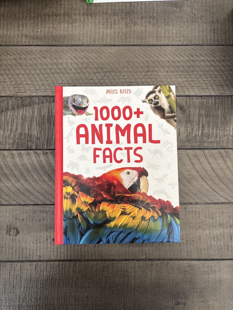 Miles Kelly 1000+ Animal Facts Hardcover Book - Educational Children's Non-Fiction