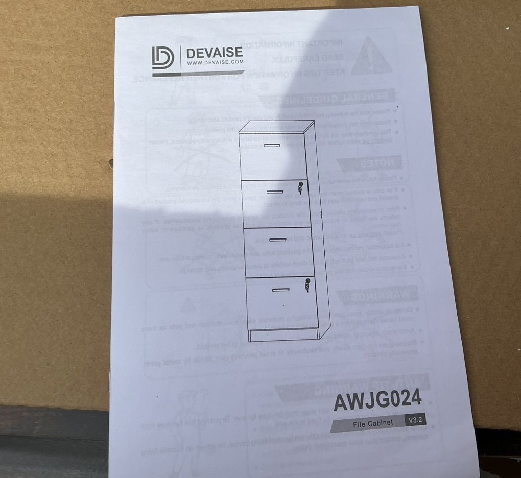 DEVAISE 4-Drawer Locking File Cabinet