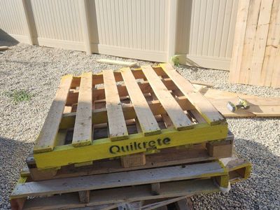 FREE Used Quikrete Wood Pallets - Multiple Available for DIY, Projects, or Shipping