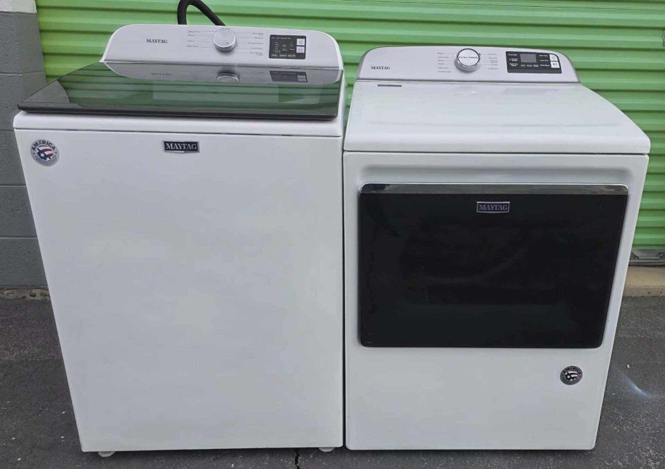 maytag xl capacity topload washer &electric dryer