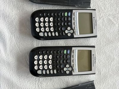 2x Texas Instruments TI-84 Plus Graphing Calculators - Black, Great for School/Tests