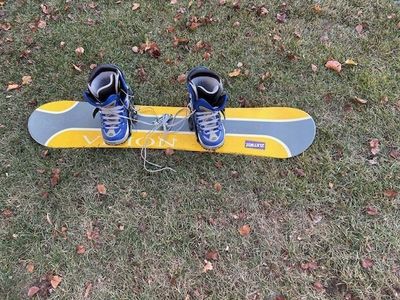 Snowboard with Bindings and Boots