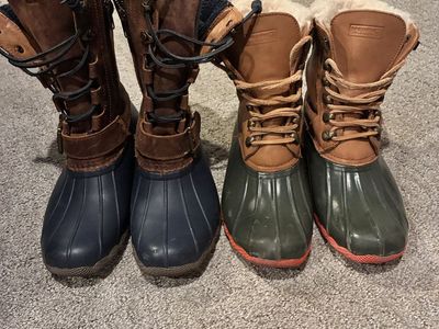 2 Pairs Sperry Boots SIZE 8
