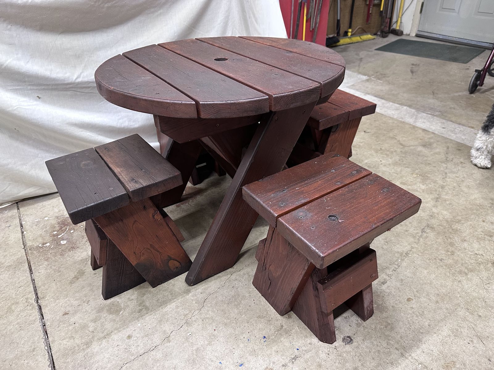 Child Size Redwood Picnic Table