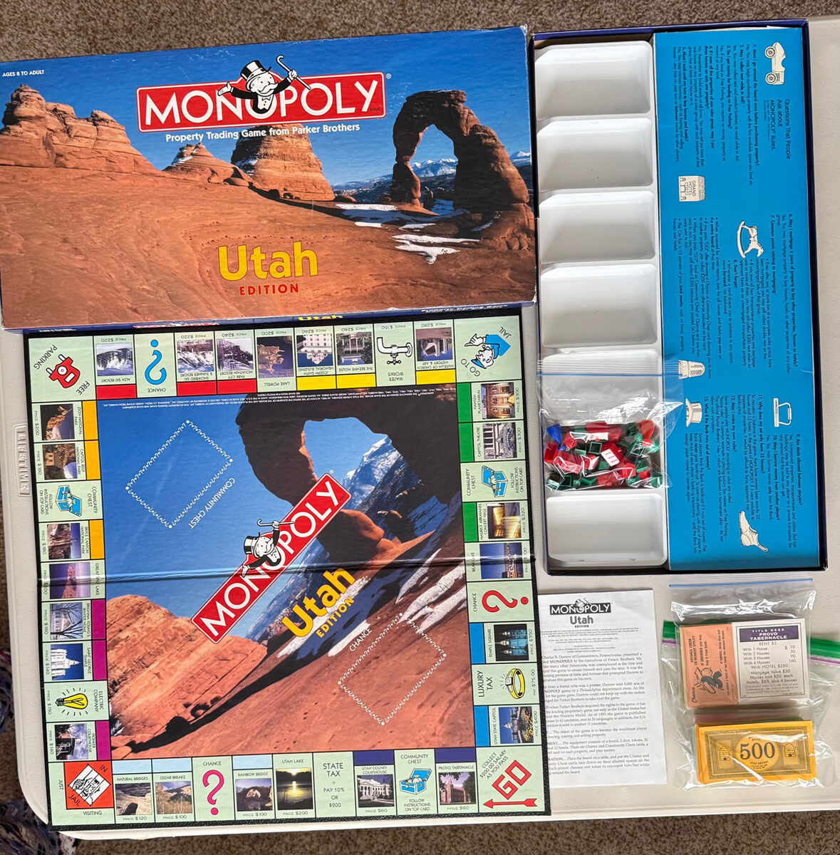 Vintage Monopoly Utah Edition Board Game by Parker Brothers