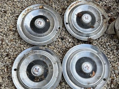 Set Of Hubcaps off 1950’s Nash Rambler