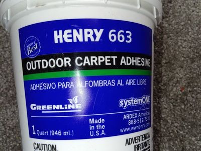 Henry Outdoor Carpet Adhesive!