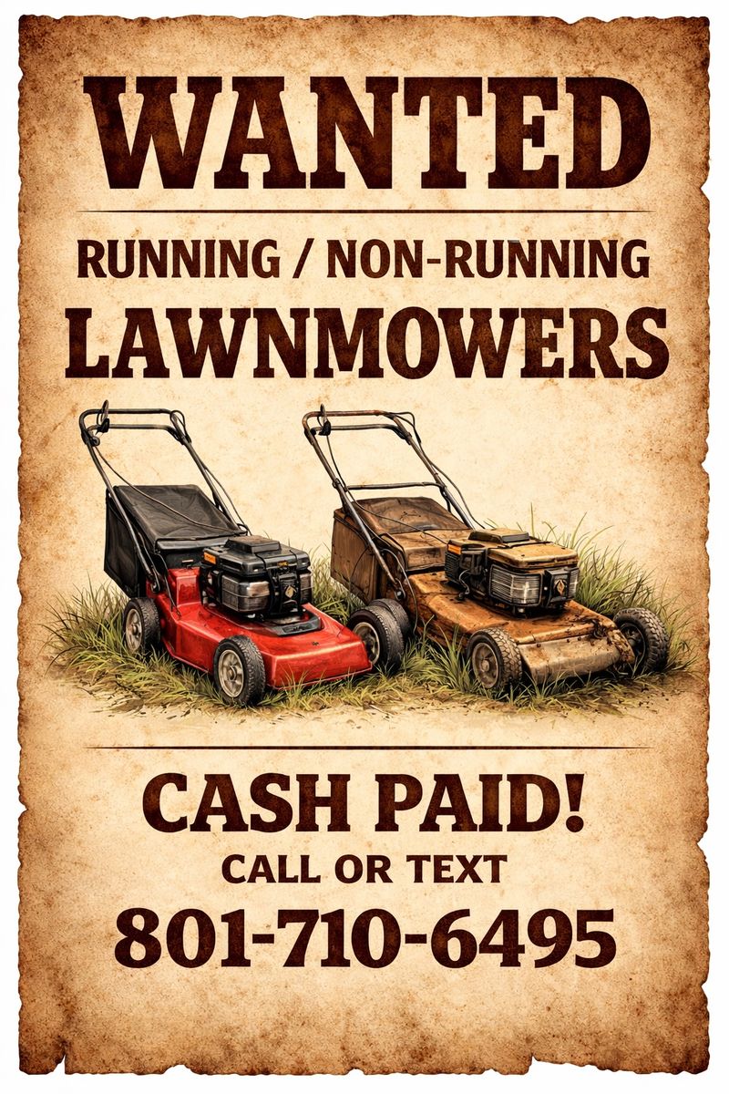Wanted: Lawnmower (running or non running)