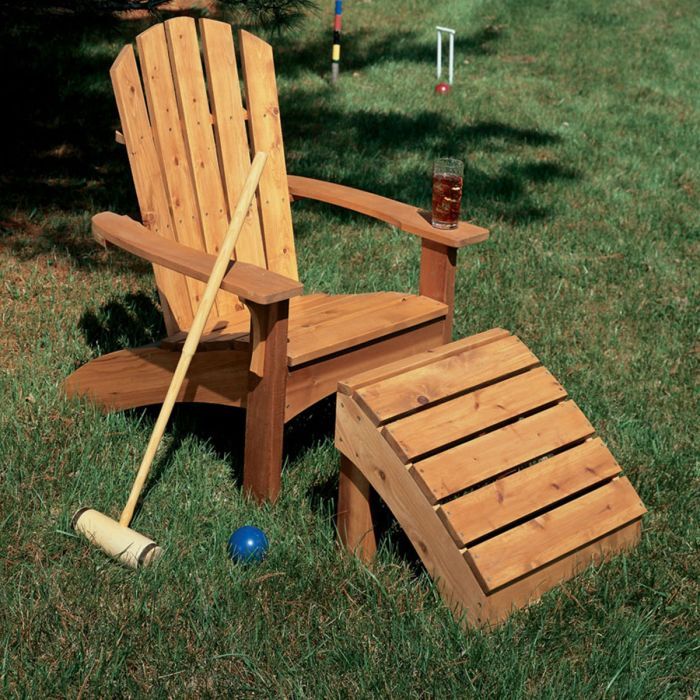 Adirondack Chair with ottoman