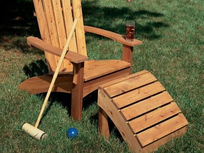 Adirondack Chair with ottoman