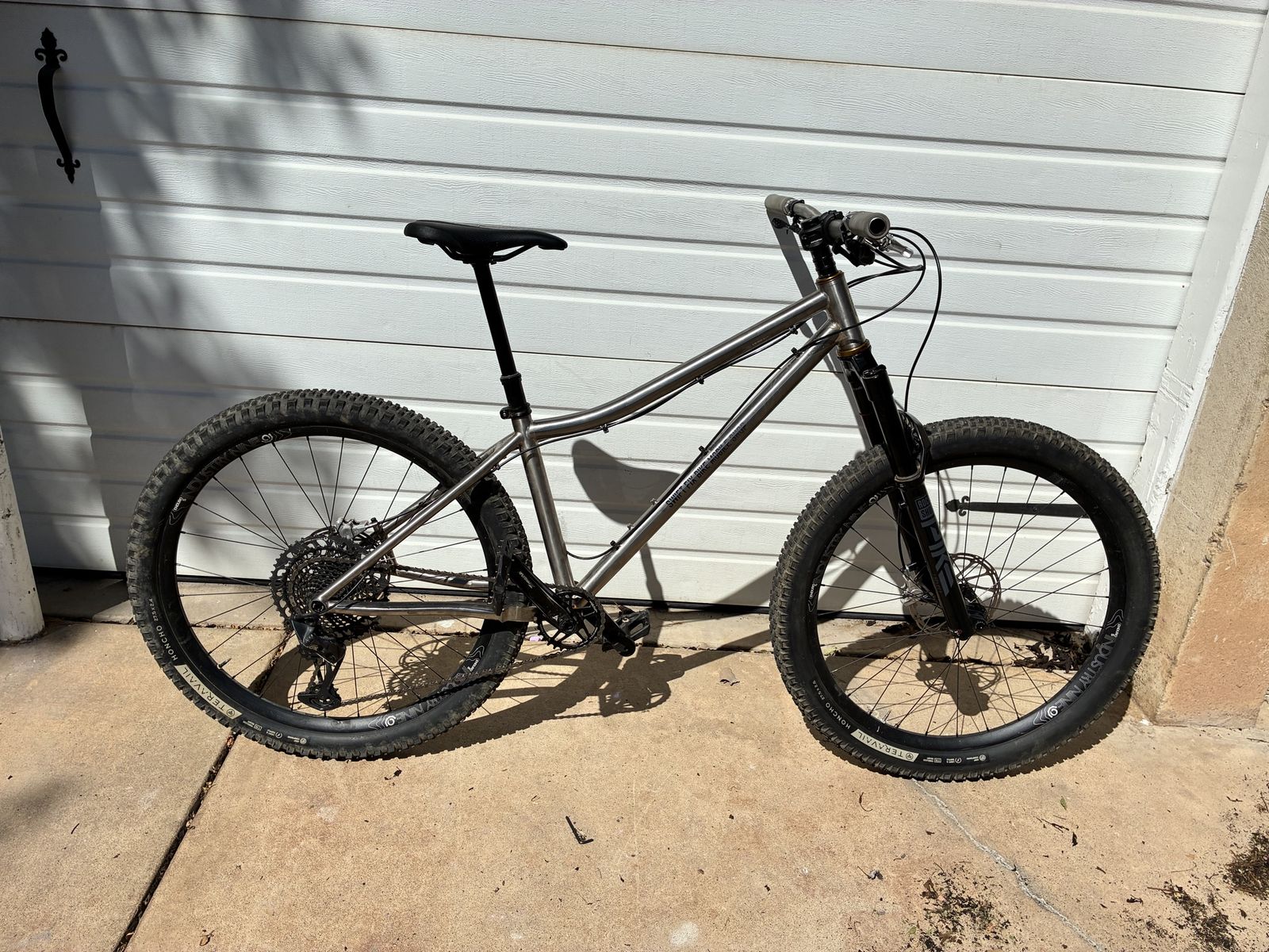 Custom Titanium Hardtail Mountain Bike - RockShox Pike, SRAM GX, Industry Nine Wheels - Size Small
