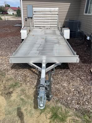 2014 Aluma 6314H 14’ x 5’ aluminum heavy duty single axle trailer