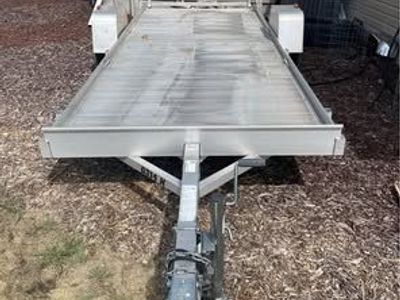 2014 Aluma 6314H 14’ x 5’ aluminum heavy duty single axle trailer