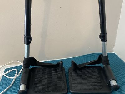 Adjustable Wheelchair Leg Rests with Footplates - Pair