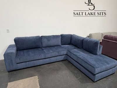 Custom Utah-Built Sectional — Milwaukee Blue