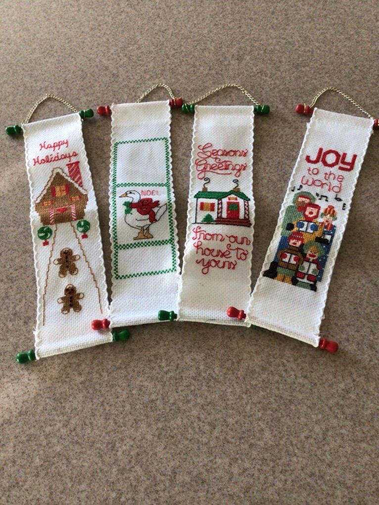 Christmas Crosstitch Hangers
