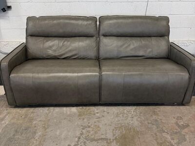 LIKE NEW!! COSTCO HENREDON KEIRA LEATHER ZERO-GRAVITY RECLINING SOFA!!