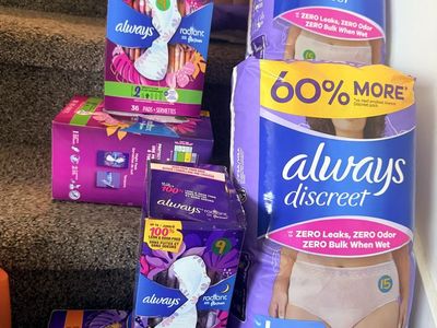 Always Discreet Maximum Absorbency Underwear (L 14-20) & Radiant Pads (Heavy Flow/Overnight)