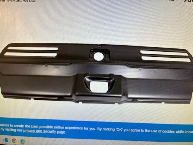 67-68 Firebird TAIL PANEL