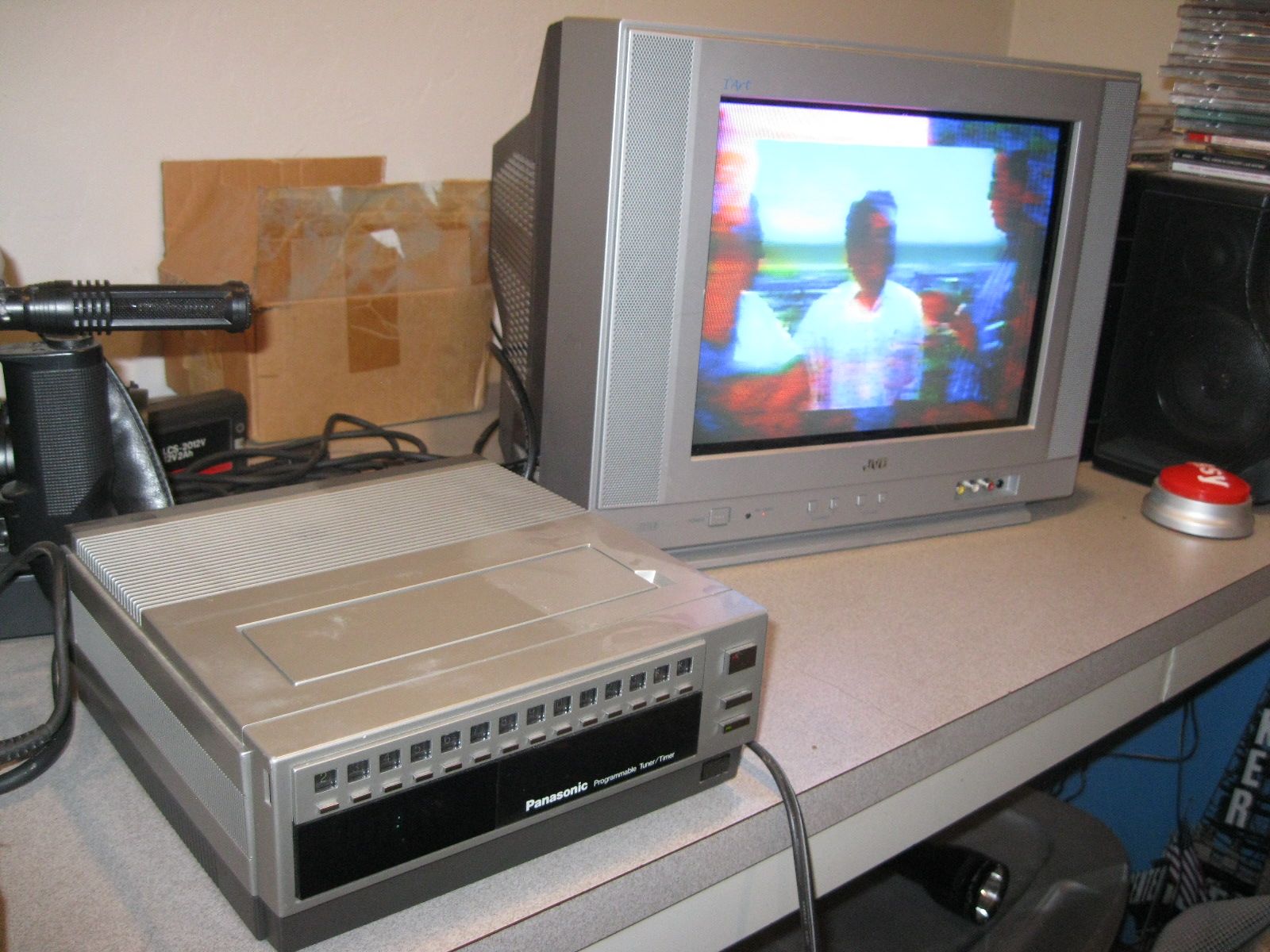 Retro Panasonic VCR And Portable Camcorder