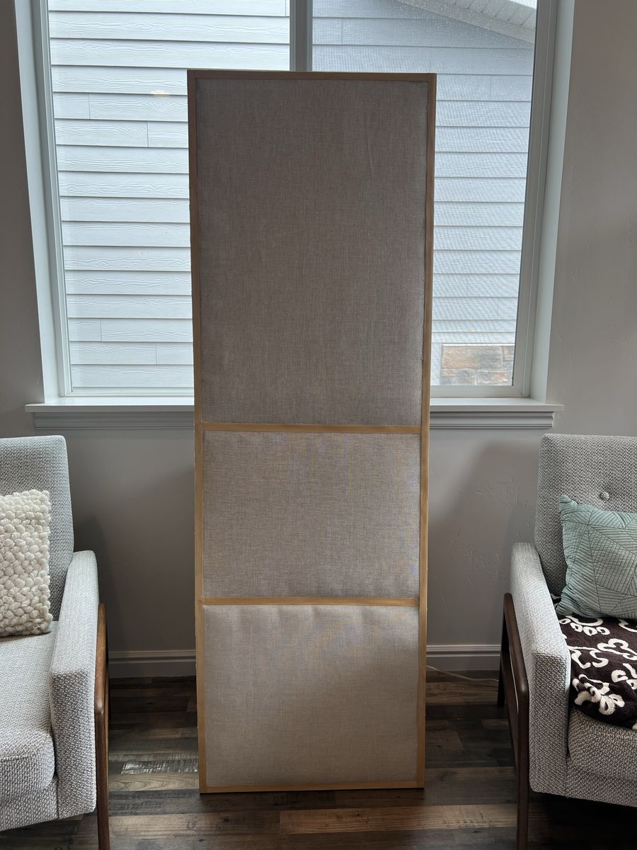 Custom Acoustic Panel Wood Frame Owen’s Corning with mounting hardware