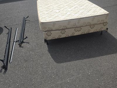 Queen size Hollywood Frame, Box Spring and Matress