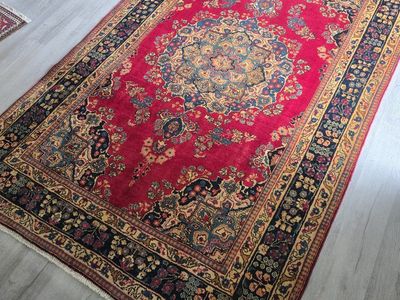 Radiant Handwoven Wool Rug, Persian Sabzevar, 6'3" x 9'7"