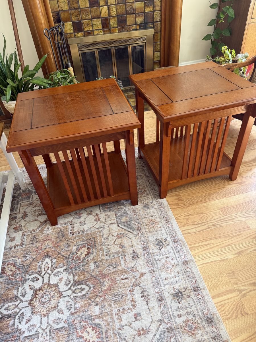 2 mission Style Side Tables