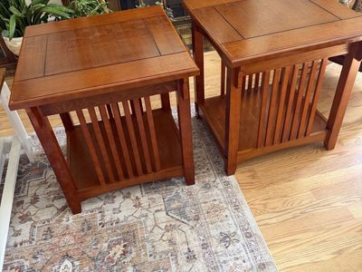 2 mission Style Side Tables